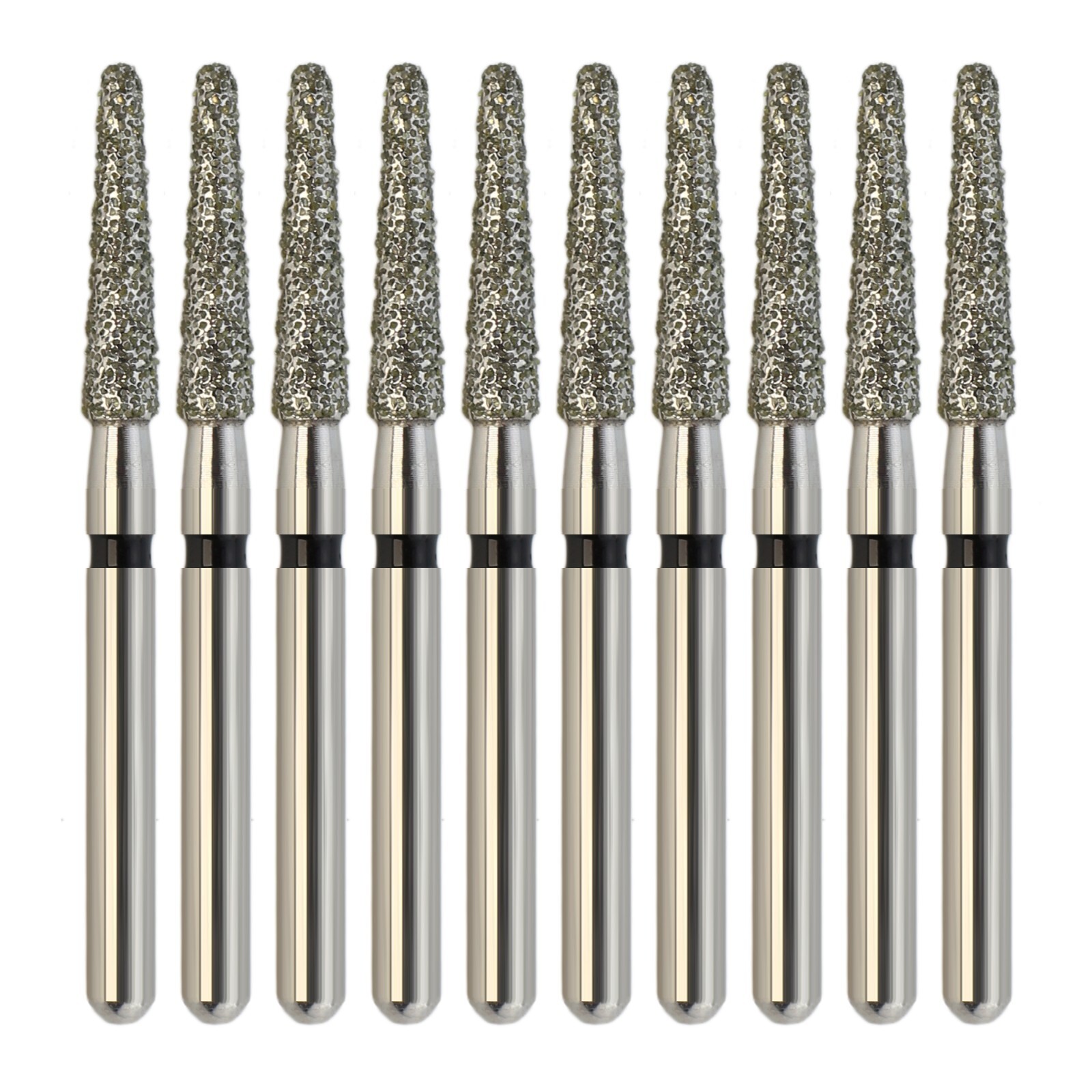 Dental Diamond Burs Round End Taper FG 856/018SC Super Coarse Grit Black