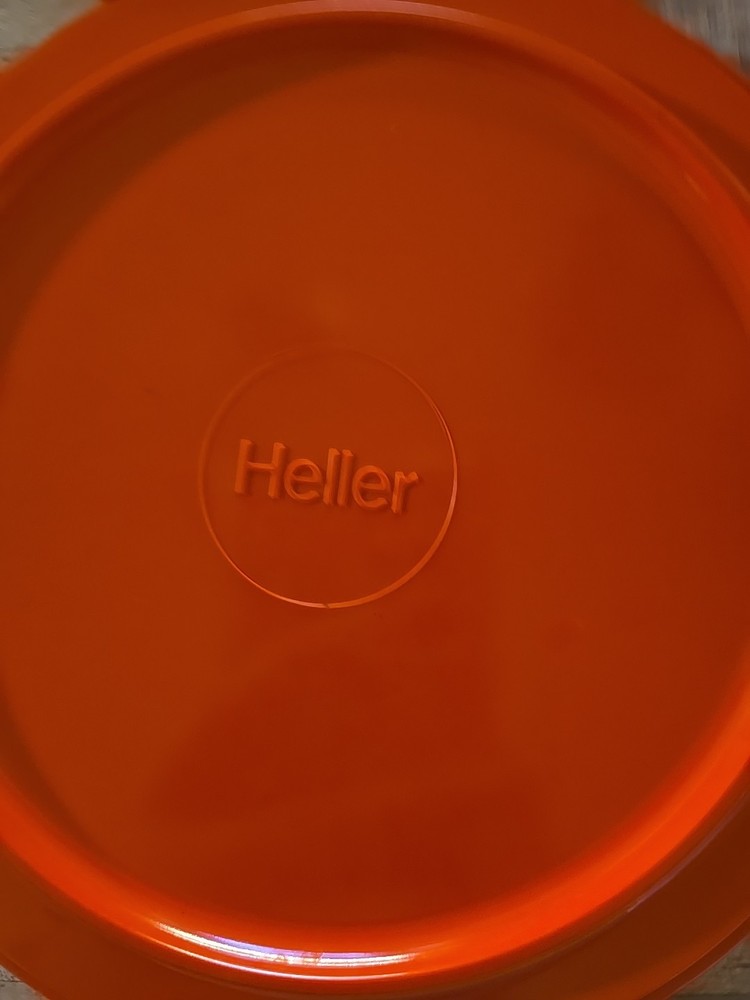 Vintage Heller Massimo Vignelli 8 Piece Rainbow Dining Set MCM Plastic EUC