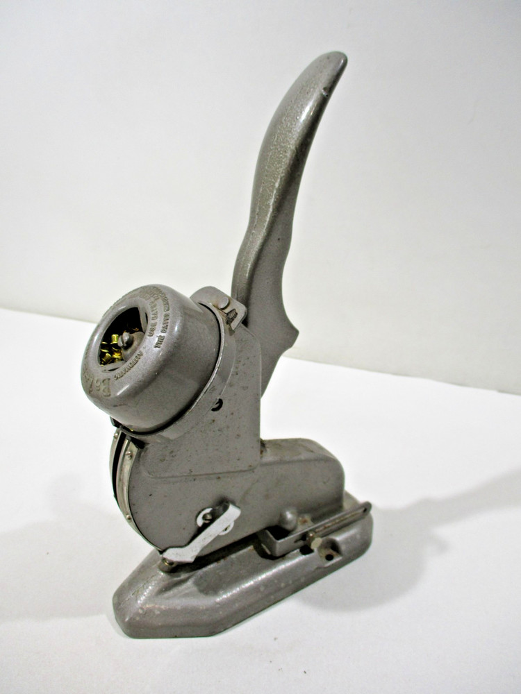 Vintage Bates Eyelets Automatic Eyeleter Hand Press Punch Press Tool