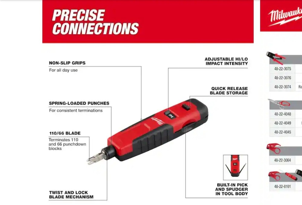 Milwaukee Tool 48-22-2164 Impact Punchdown Tool