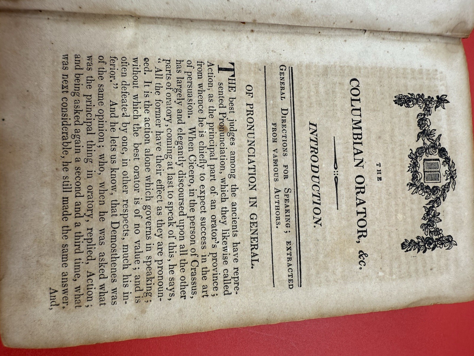 The Columbian Orator By Caleb Bingham, Published In 1817
