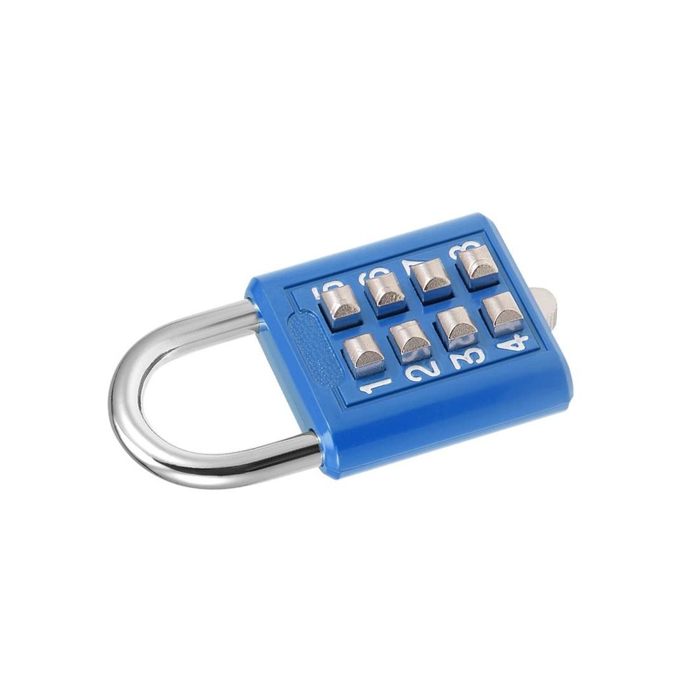 uxcell 8Digit Combination Padlock Push Button Lock for Locker Cabinet Blue