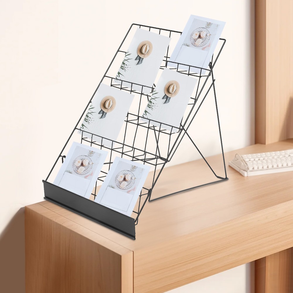 Desktop Wire Countertop Magazine Rack Book Display Rack Comic Book Display Rack