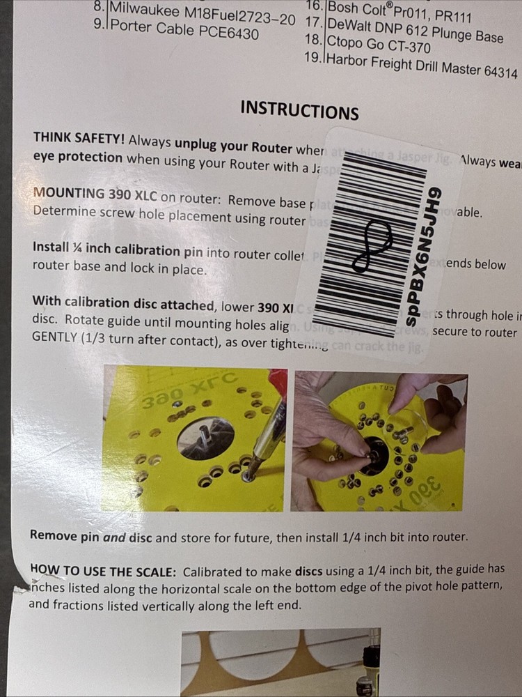 Jasper XL Large Circle Guide For Compact & Cordless Routers