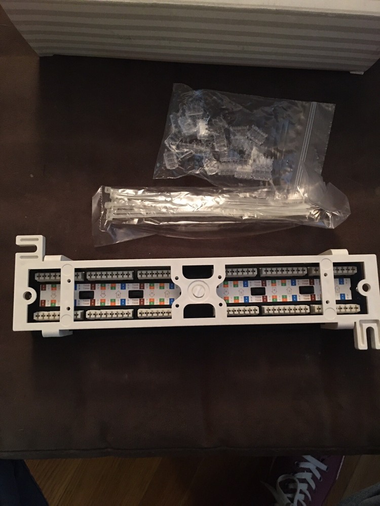 Quest Cabling System 12 port Mini Patch Panel w/89D Bracket Cat 5e