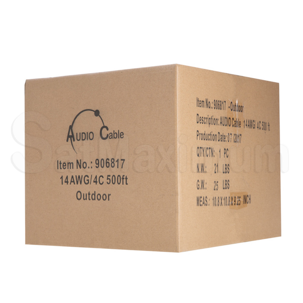 OUTDOOR Speaker Cable Direct Burial Black Audio Wire 14/2 14/4 16/2 16/4 AWG UV