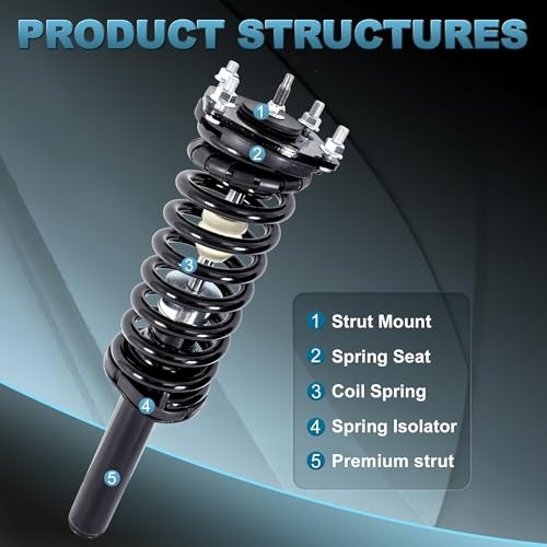 Front Pair Shock Struts Spring Assembly Compatible for 08-15 Dodge Grand