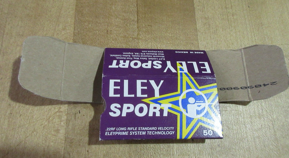 Empty Ammo Box 22 Cal Eley Sport   (#27) (w20)