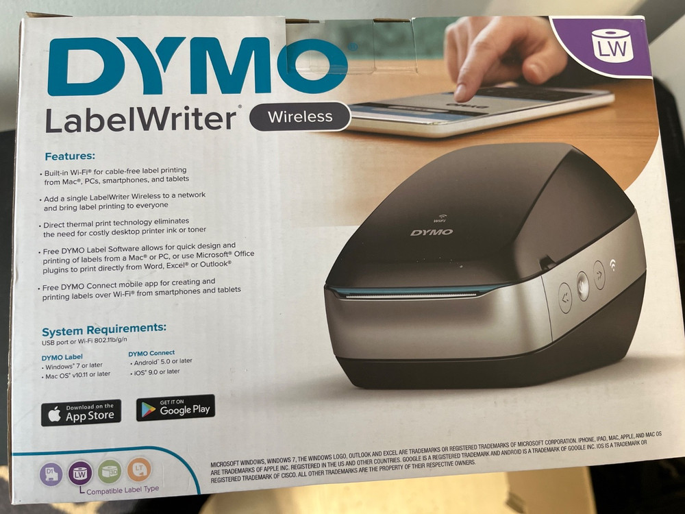 NEW DYMO LabelWriter Wireless Direct Thermal Printer, 2002150