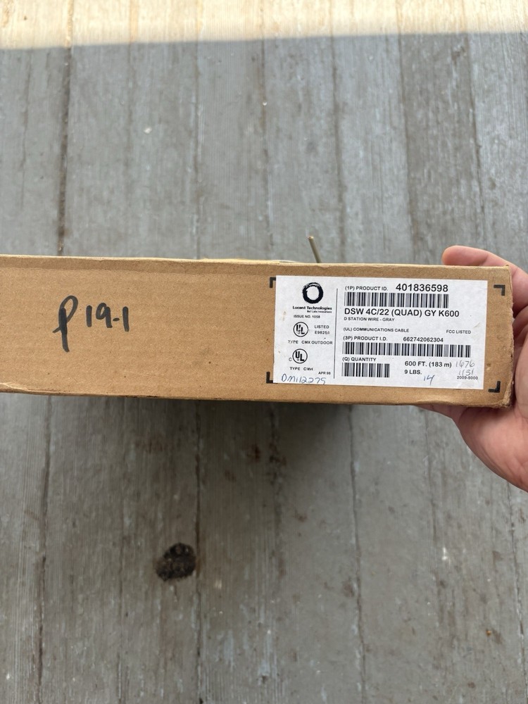 Lucent Technologies D Station Wire Gray 600 ft. (UL) Communications Cable New