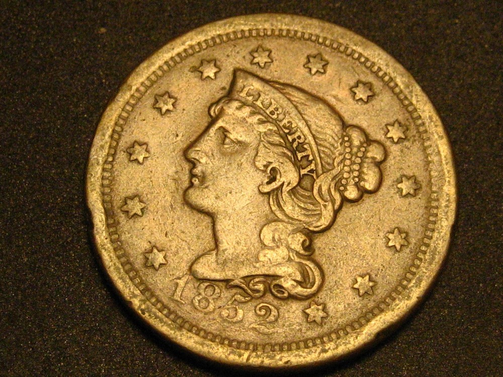 1852 Braided Hair Large Cent