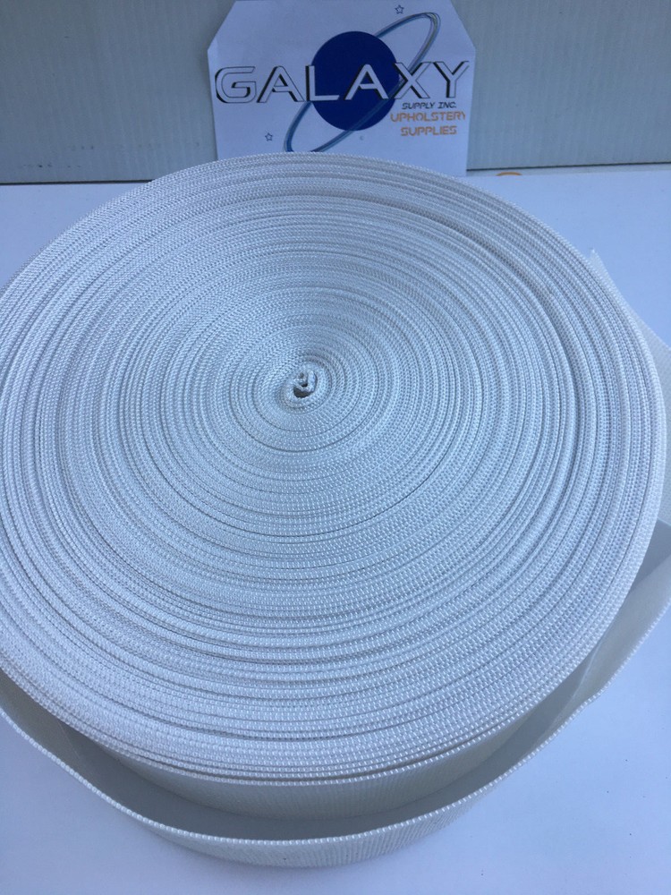 Upholstery Poly Webbing 3-1/2" Width X 110 Yard. x 5 rolls= 550 Y.   SW171White