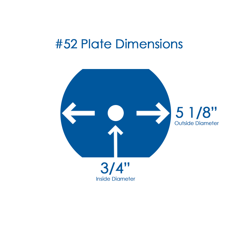 GRINDER PLATE #52 - 1/4 HOLE W/ 2 FLAT EDGES