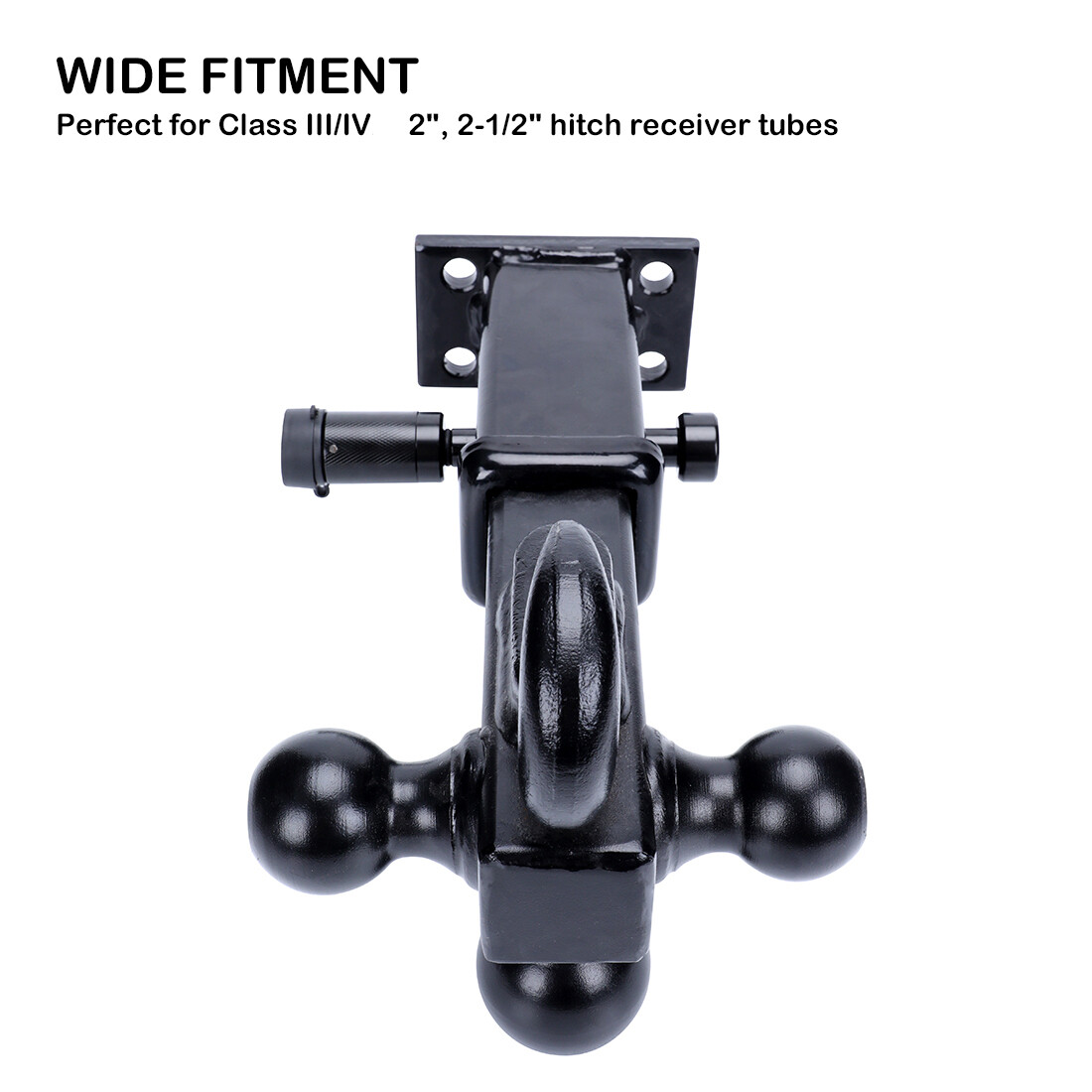 5/8" Black Trailer Hitch Receiver Locking Pin with 2 Keys