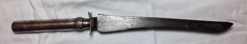 ANTIQUE KNIFE * GORHAM SILVER HANDLE * BLADE - JOSEPH ROGERS & SONS * DOWAGER
