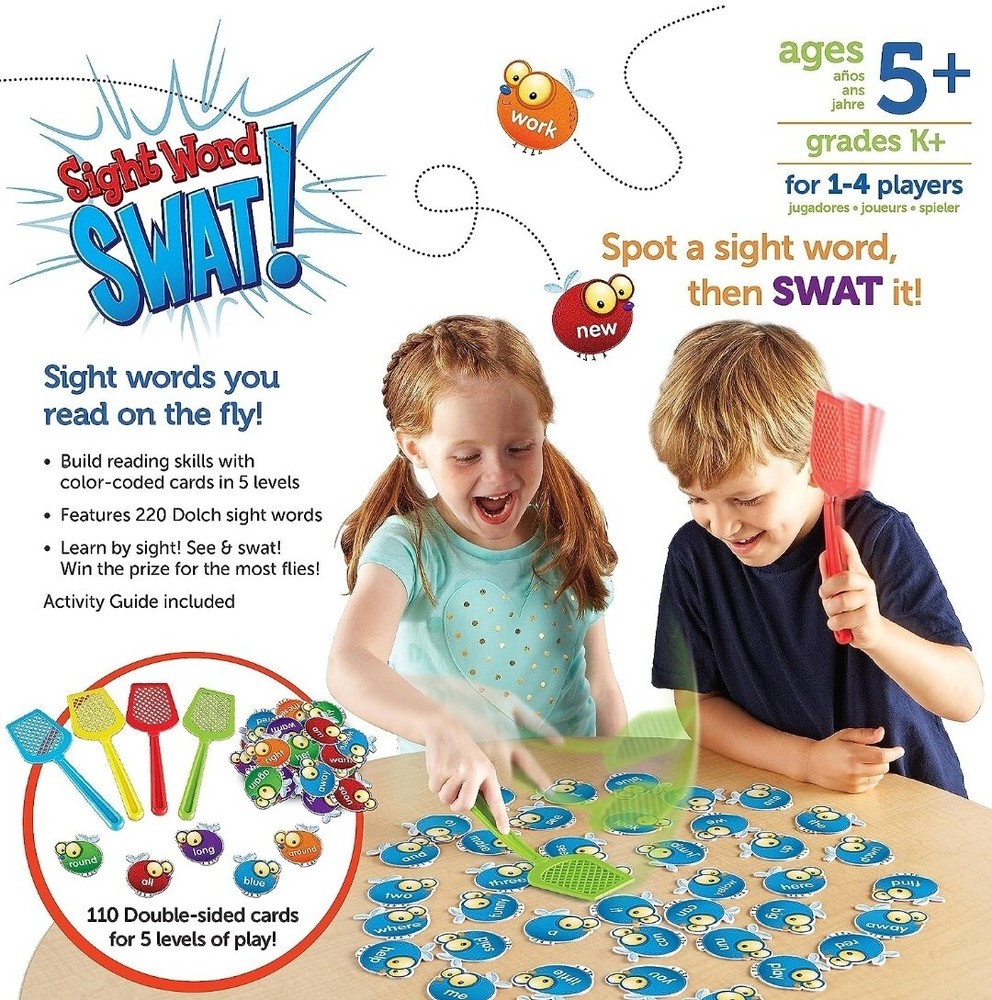 Learning Resources Sight Word Swat a Sight Word Game, Visual, Tactile & Auditory
