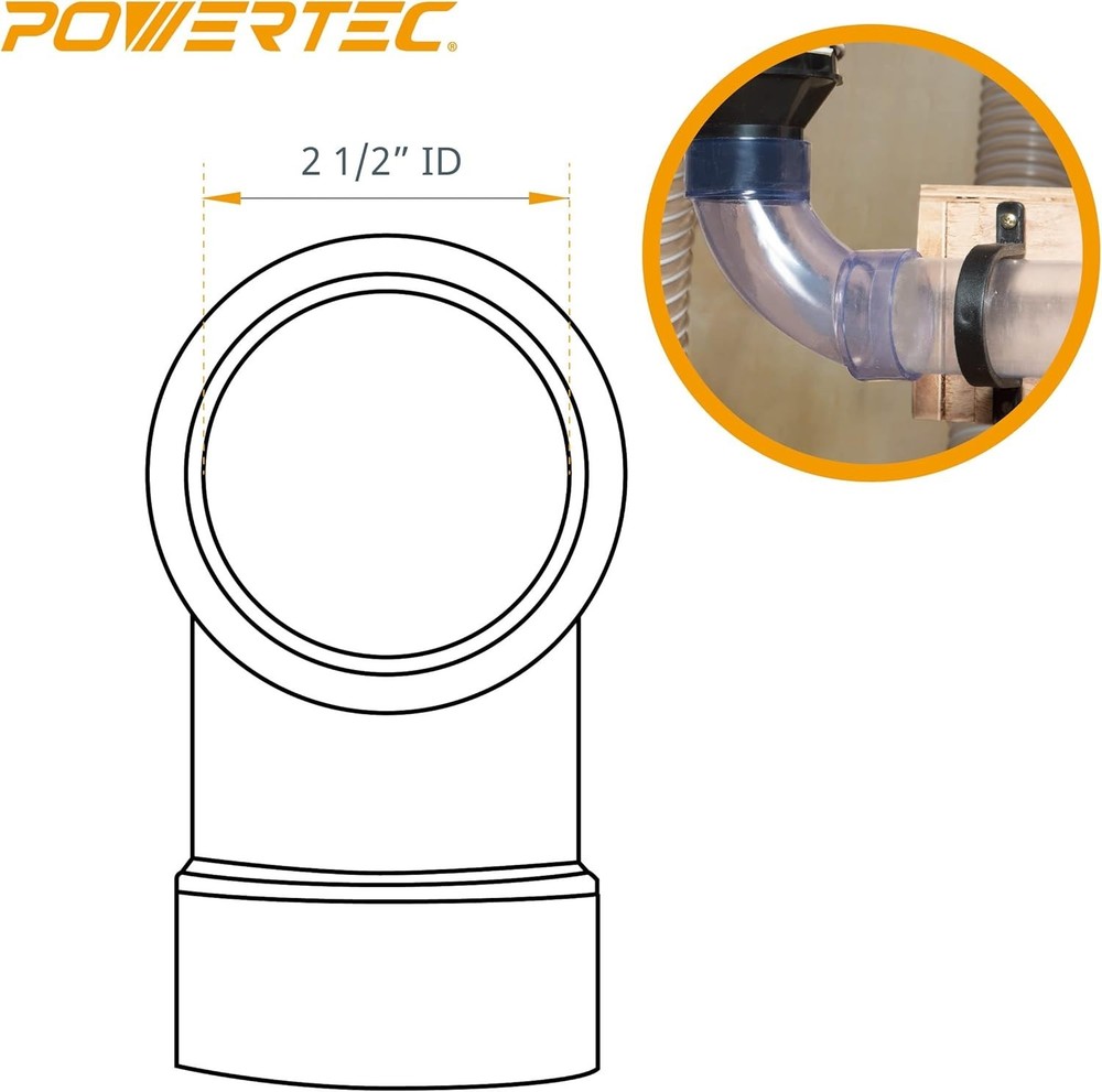 2-1/2" Dust Collection Network - Durable Clear Plastic, 65pc