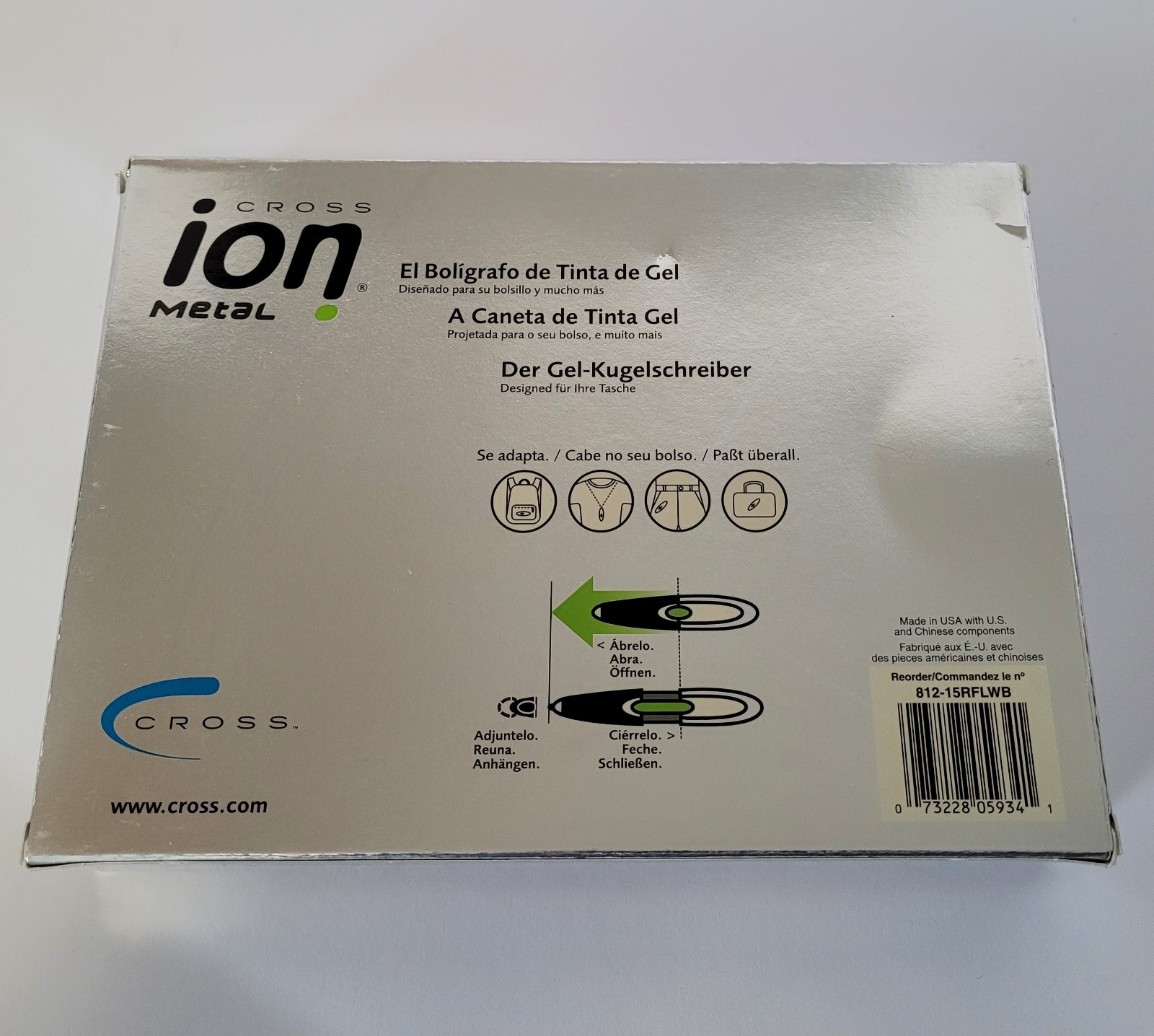 Cross Ion Metal Gel Pen Honda Promo Never Used NEEDS INK Made in USA