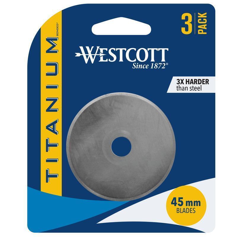 Titanium Bonded Rotary Trimmer Replacement Blade 45MM Craft Cutting 3-Pack New