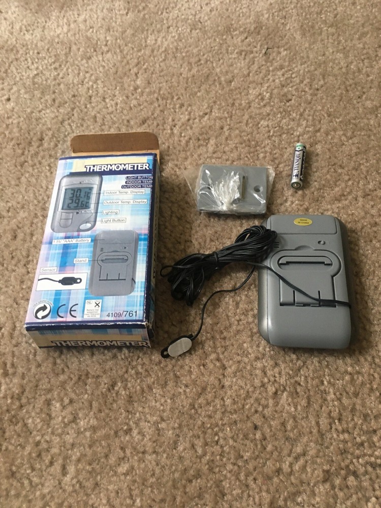 Digital Portable Thermometer with Sensor Gray Medical
