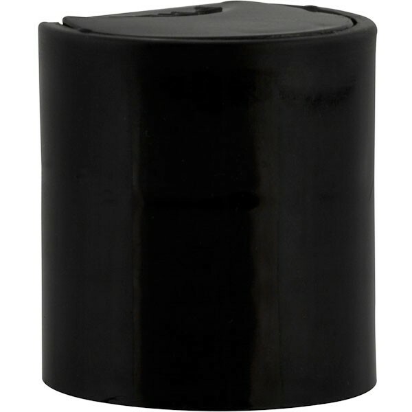 20 Smooth Black Disc Dispensing Caps Push Down bottle caps 24-410