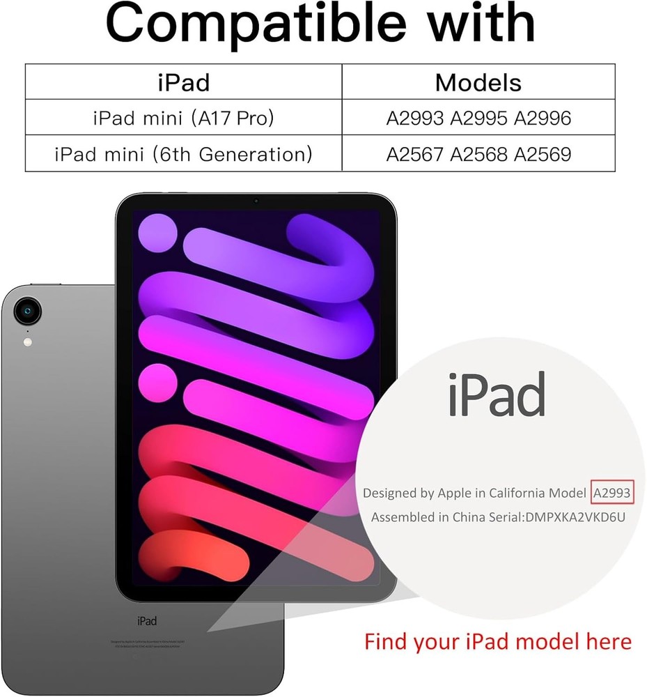 JETech Screen Protector for iPad mini (A17 Pro, 2-Pack, Transparent/Green