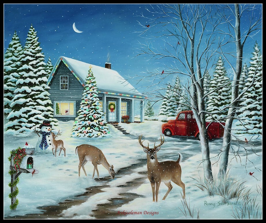 Chart Needlework - Counted Cross Stitch Patterns - Unexpected Christmas Guests