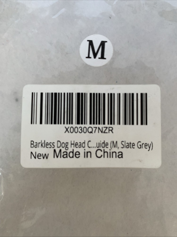 BARKLESS Soft Dog Head Collar, Padded No Pull Head Halter Size Medium Grey