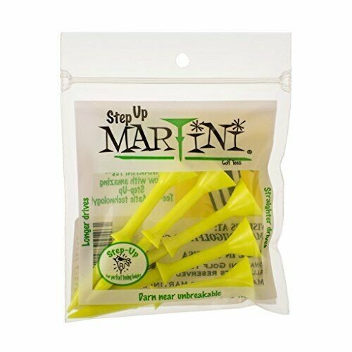 TEN (10) MARTINI 3 1/4" STEP UP YELLOW GOLF TEES