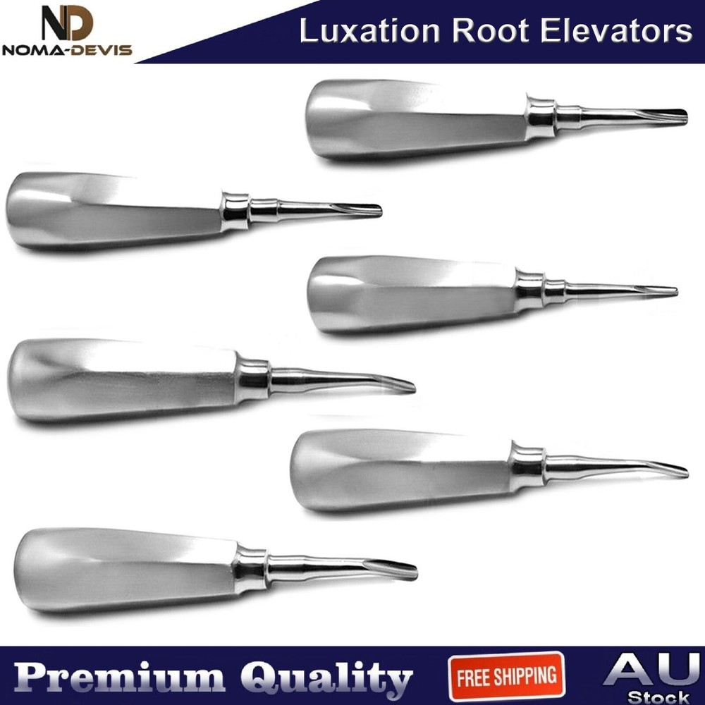 6PCS Luxation Elevators Tooth Root Extraction Instrument Oral Surgery Instrument