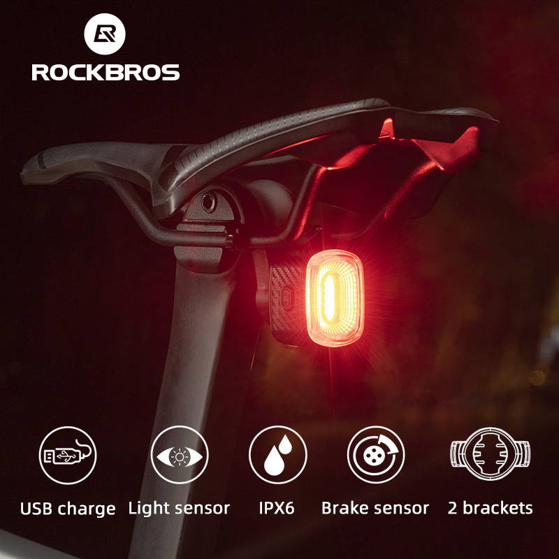 ROCKBROS Bicycle Light Sets MTB Bike Front Rear Lamp USB-C LED Headlight 1500LM