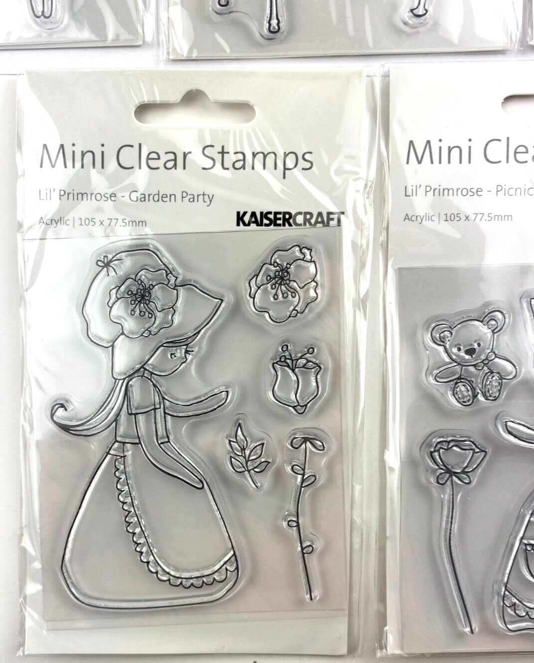 Kaisercraft Lil' Primrose (LOT OF 5) Mini Clear Stamps