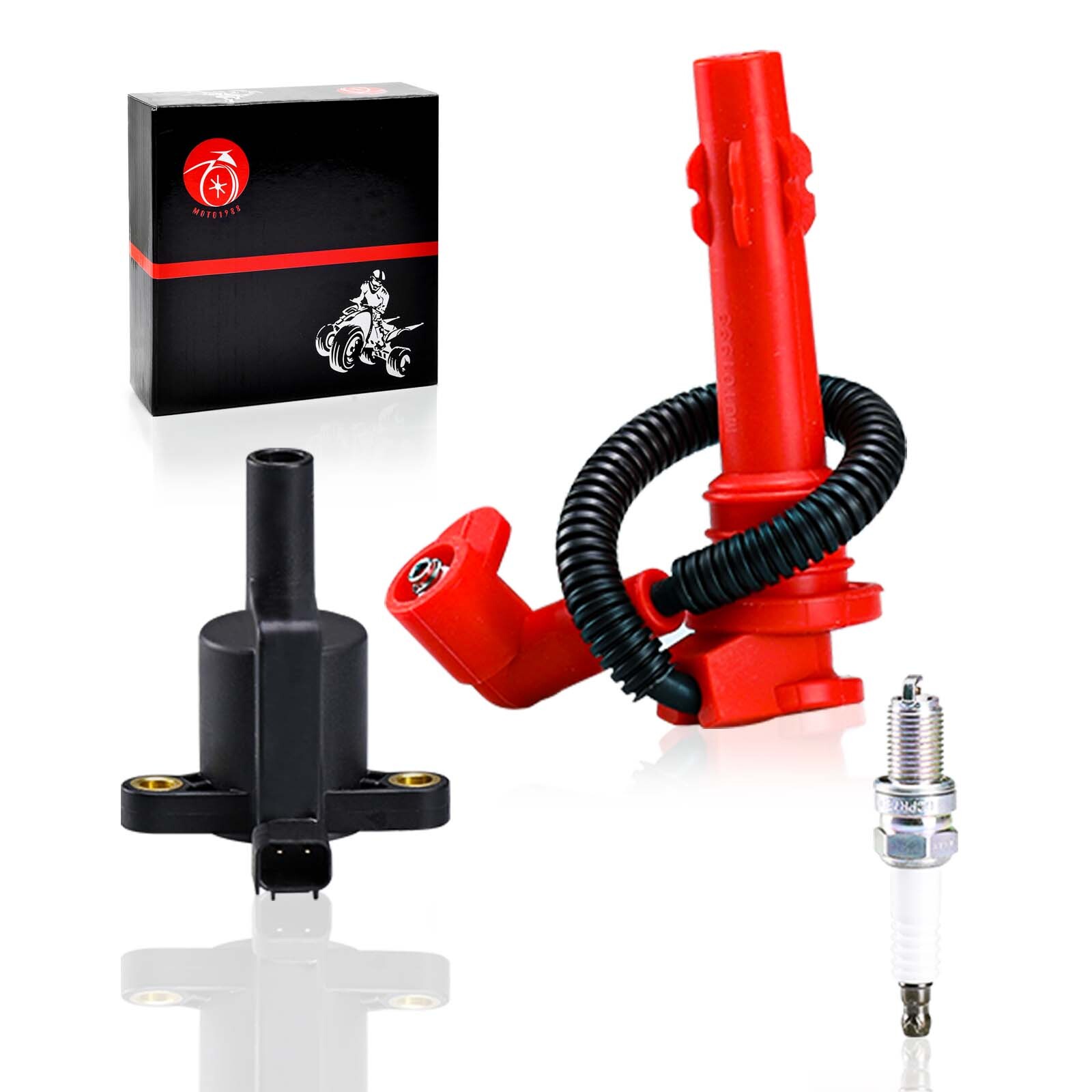 Ignition coil w/ Wire Cap & Spark plug for Polaris Sportsman 570 2015 2016- 2025