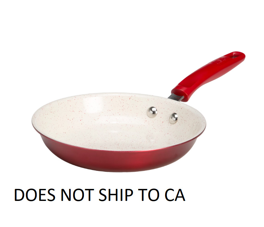 Clean Ceramic 8" Non-Stick Aluminum Fry Pan, Red