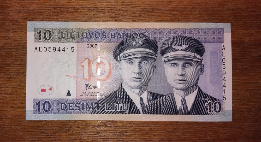 Lithuania 10 litu banknote, 2007year,unc