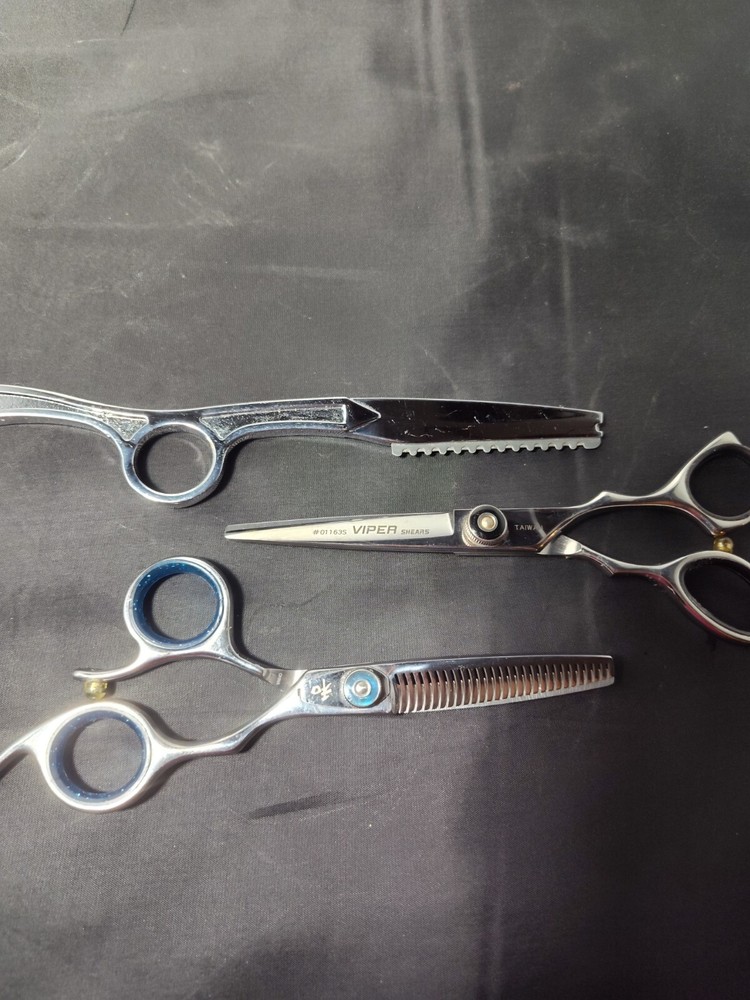 VIPER SHEARS PRO CUTTING, SHINZU TEXTURIZING SHEARS & STRAIGHT RAZOR BUNDLE