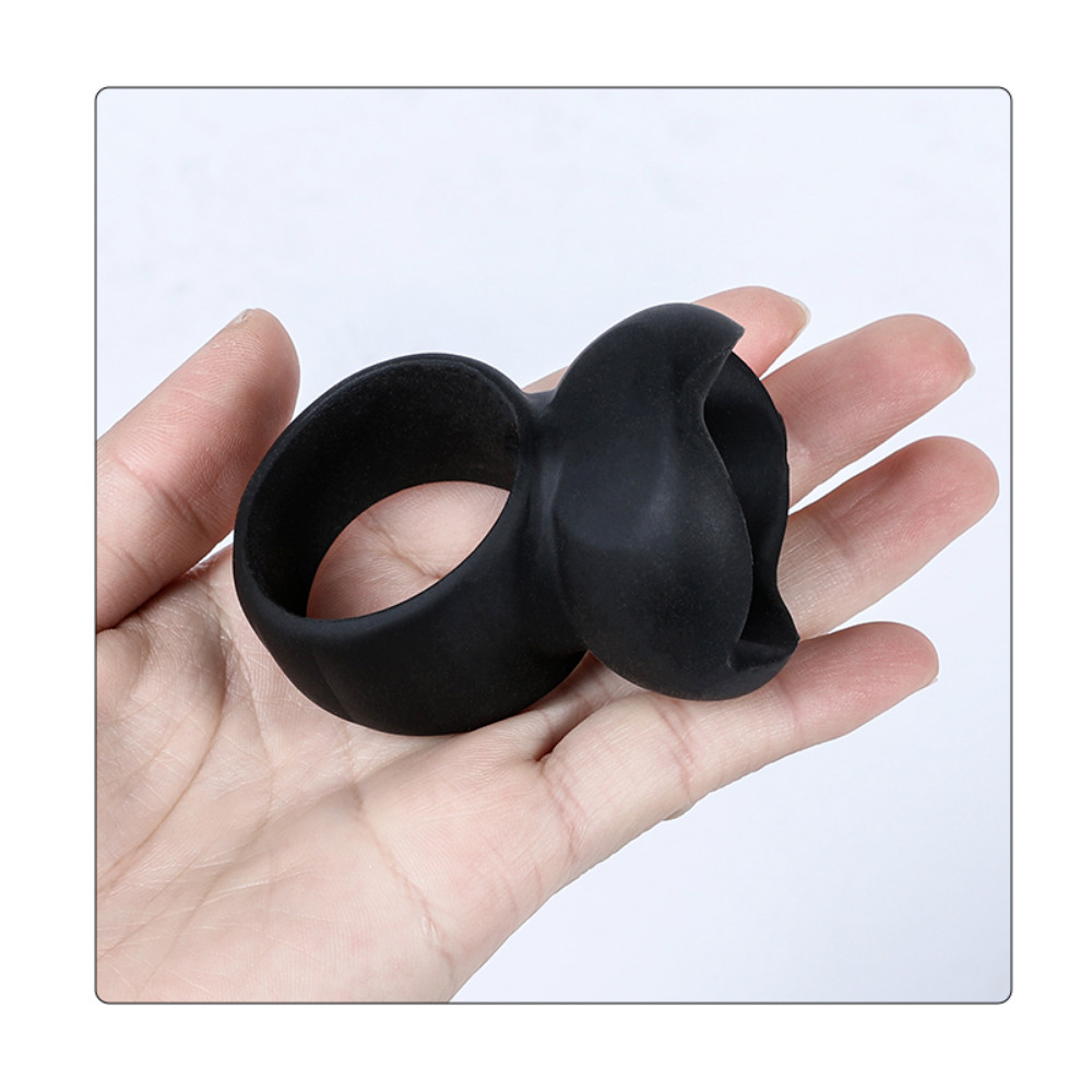 Silicone Ball Stretcher Enhancer Squeeze Scrotum Testicle Ring Delay Ejaculation