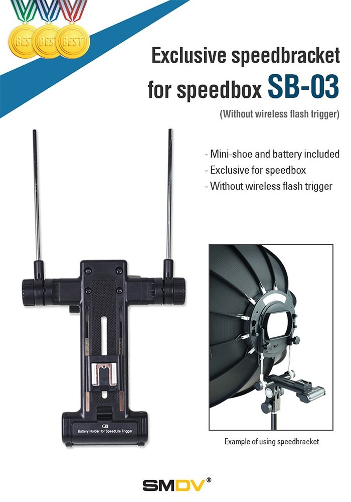 SMDV SPEED BRACKET [SB-03] for Soft Speed-Box 47 55 70 Diffuser Flash Wave-3 RX2