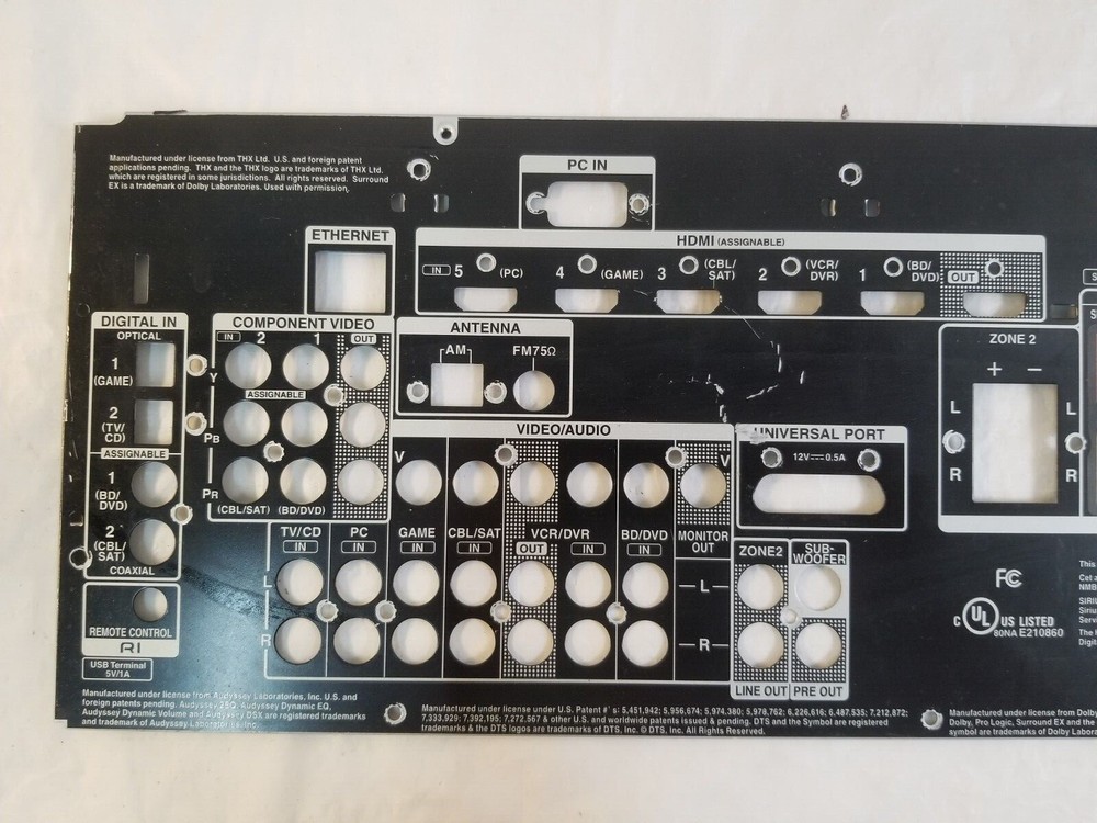 ONKYO TX-NR609 AV Receiver BACK PANEL