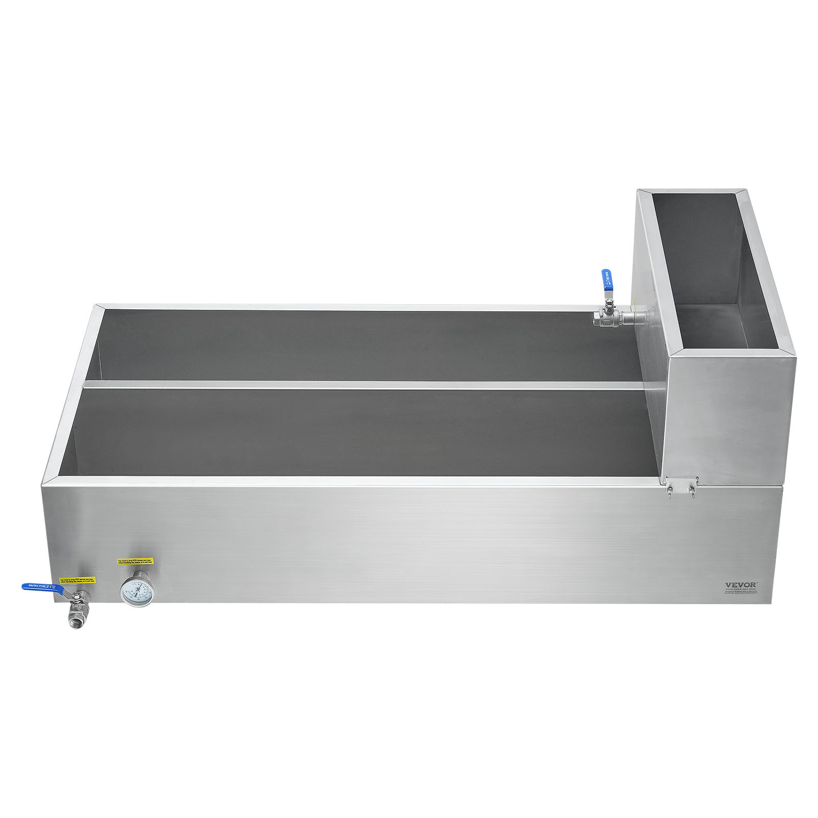 VEVOR 24x48x19 Maple Syrup Evaporator Pan Stainless with Valves and Thermometer