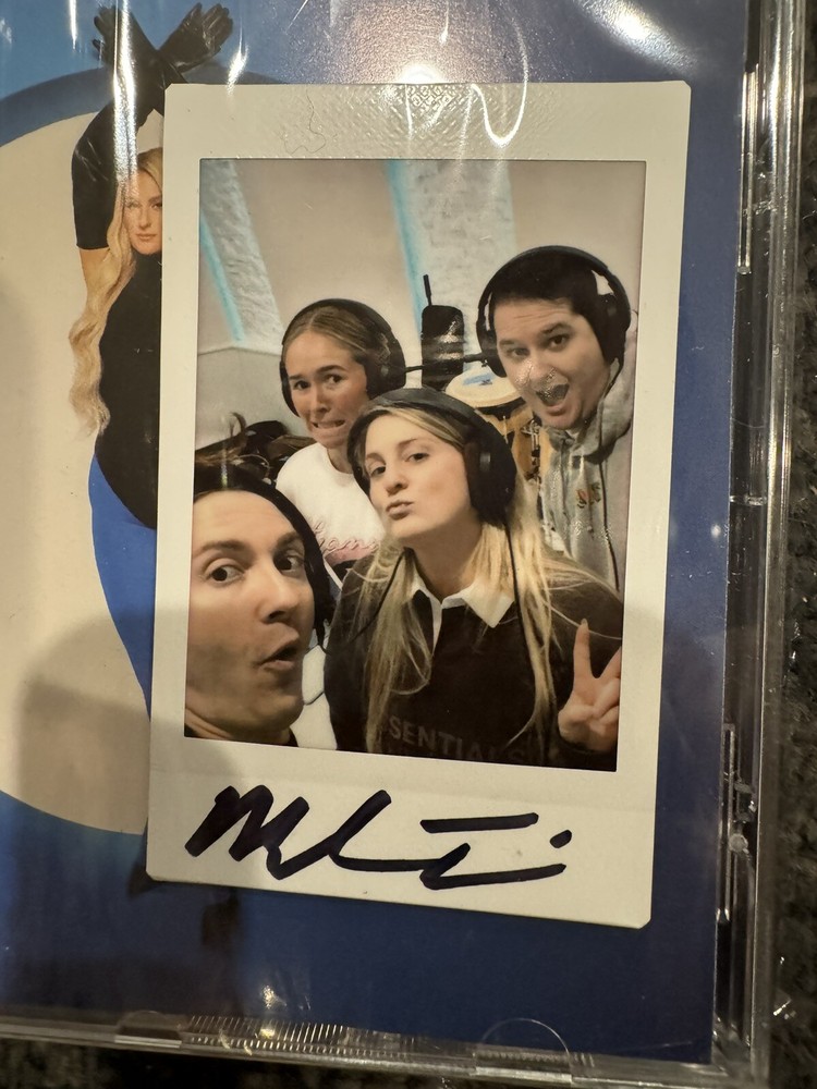signed polaroid + timeless cd - autographed by meghan trainor