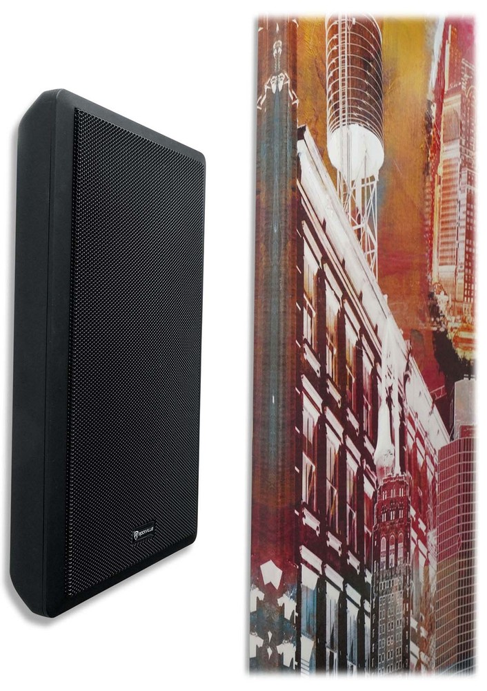 Technical Pro Home Karaoke Machine System+(2) 5.25" Black Wall Mount Speakers