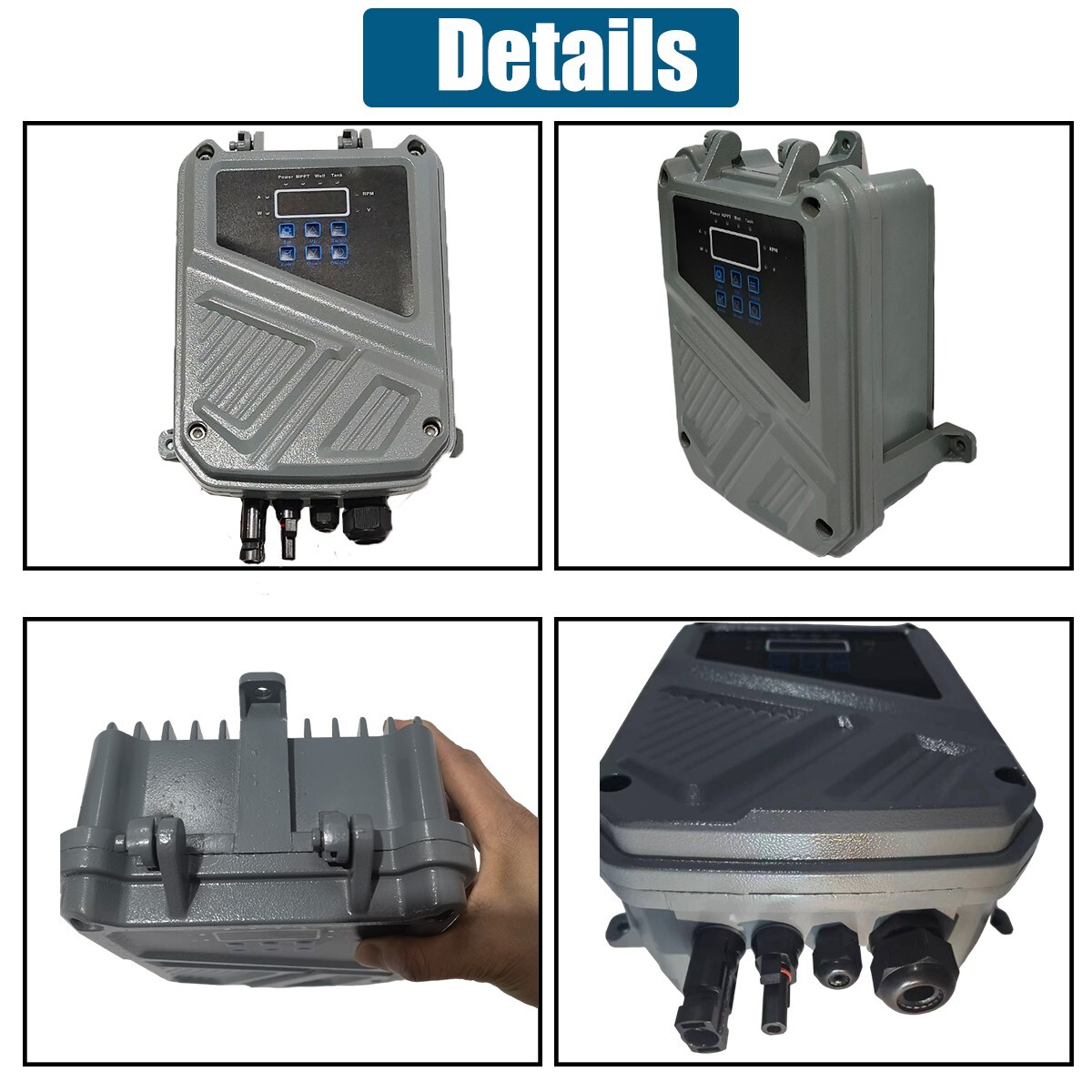 4" 600W Solar Pump Submersible Pump Bore Deep Well Pump+MPPT Controller DC 48V