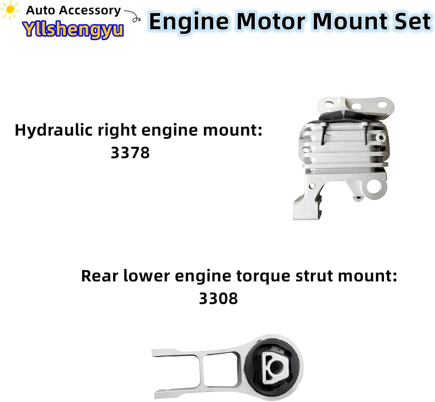 3Pcs Engine Motor Mount Kit Compatible with Cherokee 2014-2019 2.4L & Chrysler 2