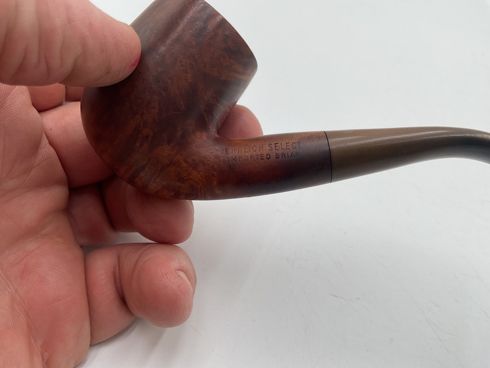 EHRLICH SELECT IMPORTED BRIAR BENT BILLIARD ESTATE PIPE