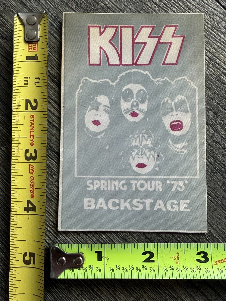 KISS Pass Dressed To Kill Tour Spring 1975 Silver Purple Vintage Kiss Aucoin A