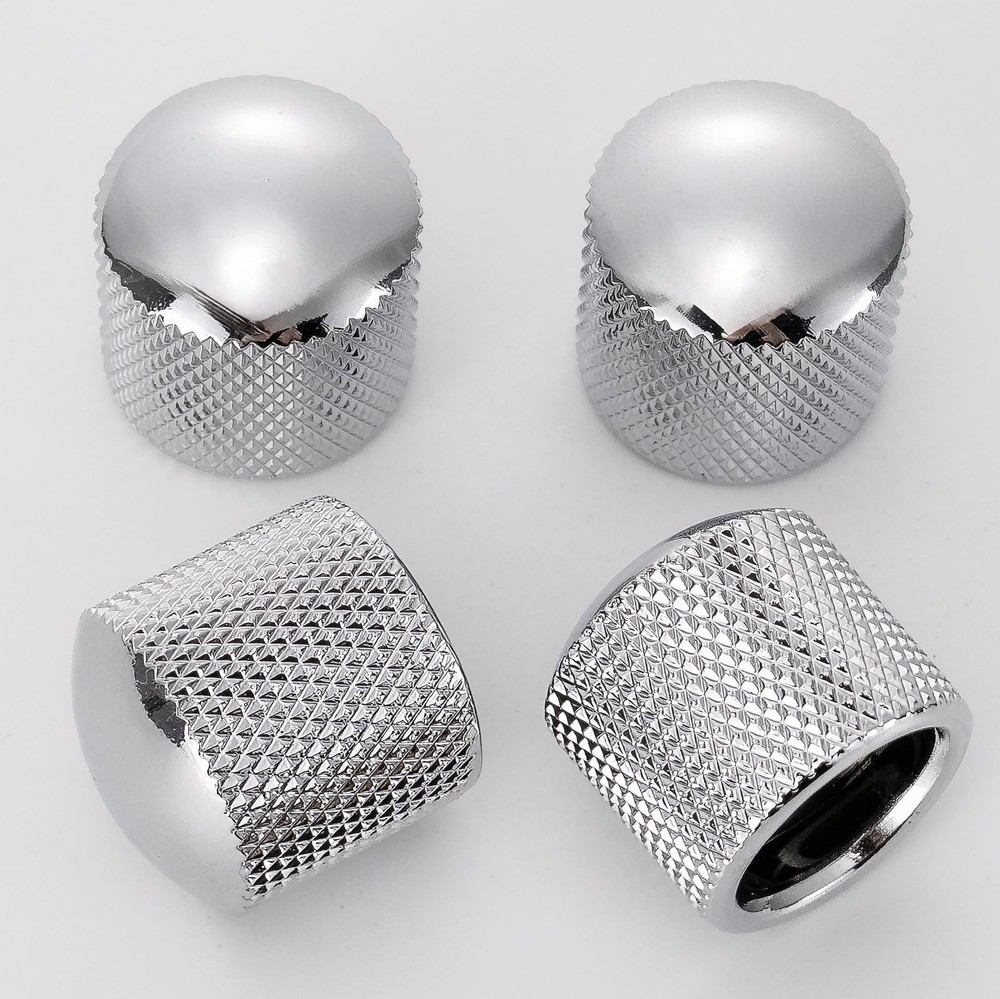 4 Pcs Metal Guitar Knobs Volume Tone Control Knobs Guitar Dome Knobs