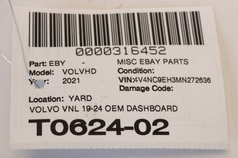 2019-2024 VOLVO VNL 760 DASHBOARD PANEL FIFTH WHEEL LOCK SWITCH BUTTON OEM
