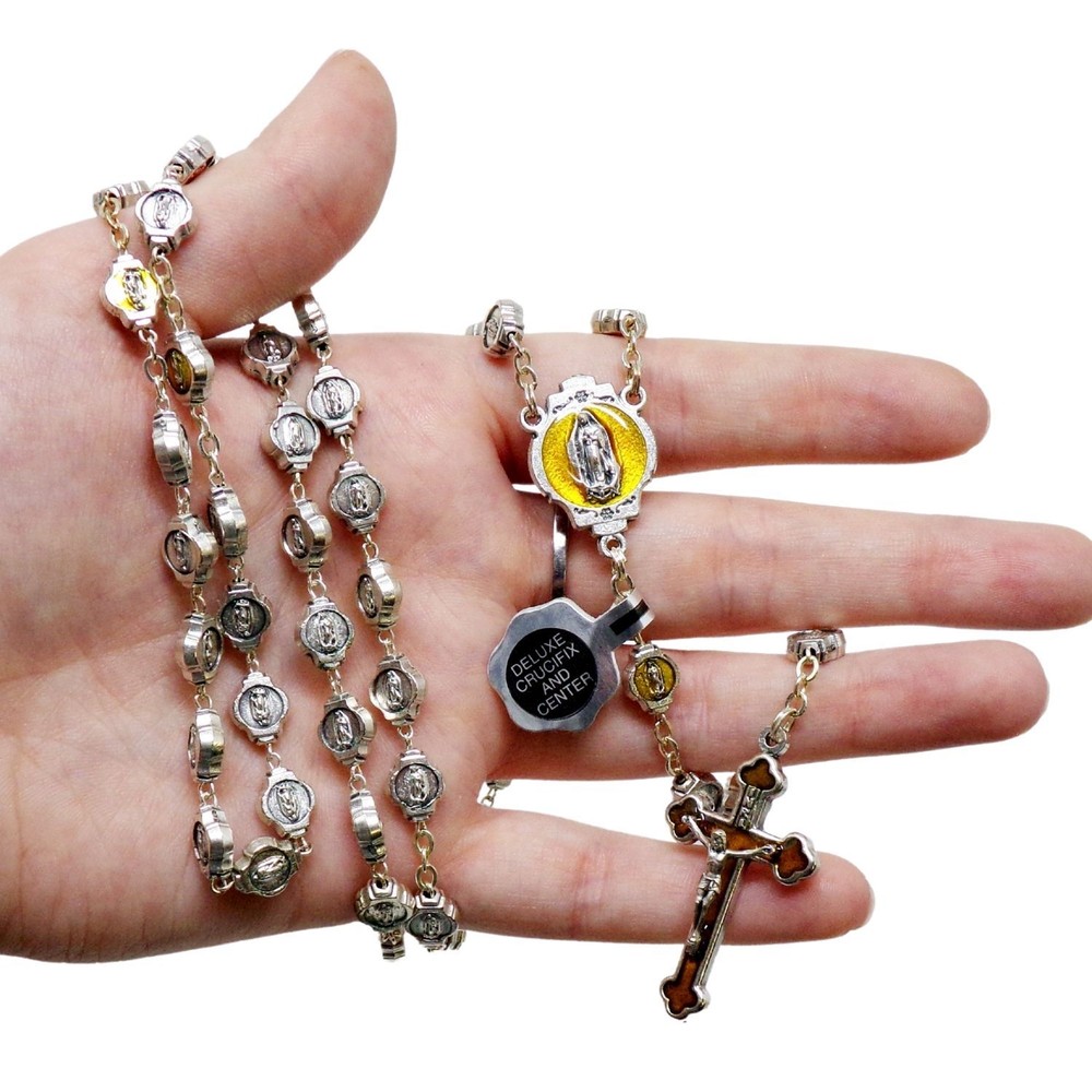 Our Lady of Guadalupe Deluxe Bead Rosary Boxed Gift for All Occasions 24.25 Inch