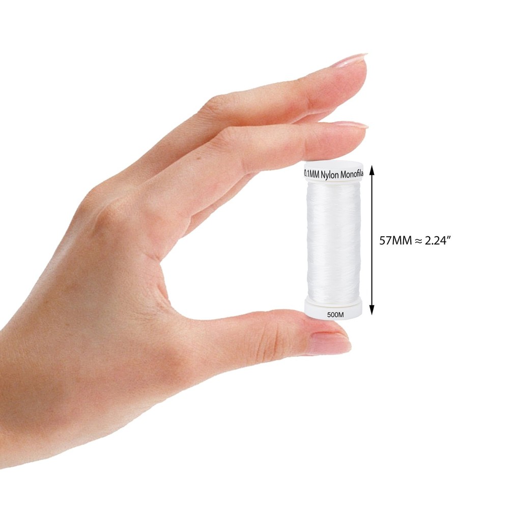 Clear Invisible Nylon Thread 500M 2 Bobbins Thickness 0.01mm